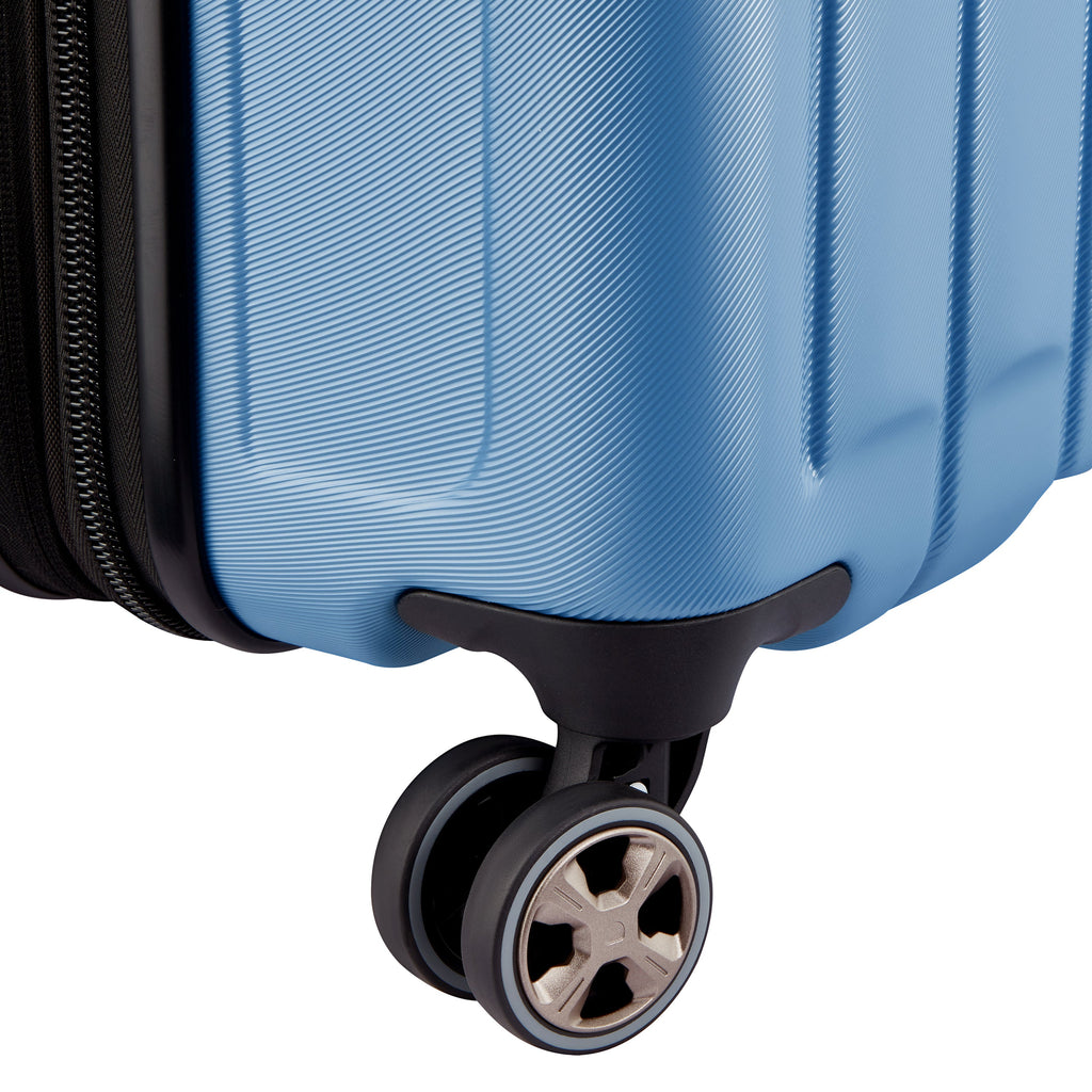 Valise Trolley Extensible 4 Doubles Roues 81 Cm - Bleu