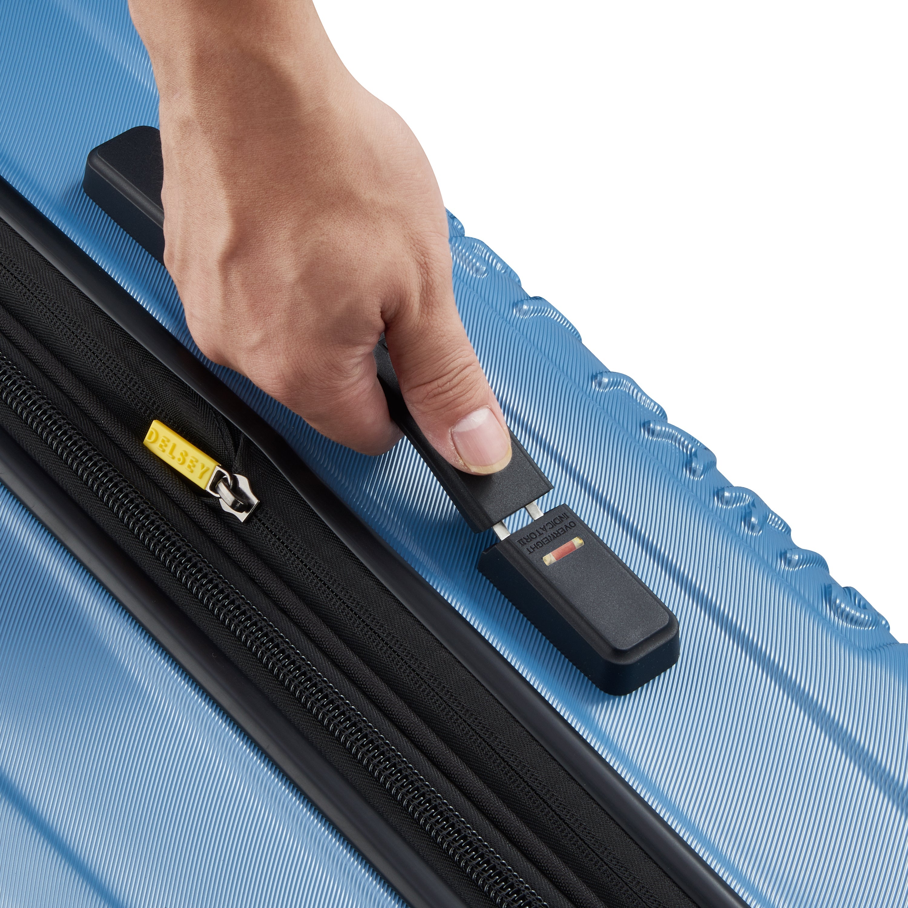 Valise Trolley Extensible 4 Doubles Roues 81 Cm - Bleu