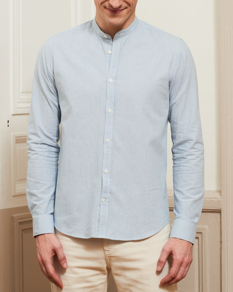 Chemise Denez - Blanc/Ciel