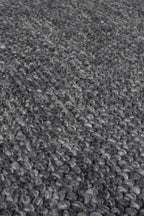 vue de dessus du tapis en laine bouclee mineral de la marque flair#couleur_gris