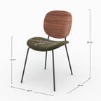 deux chaises simone velours kaki
