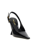 Escarpins Saint Laurent 'Dune' Leather Slingback - Black - Femme