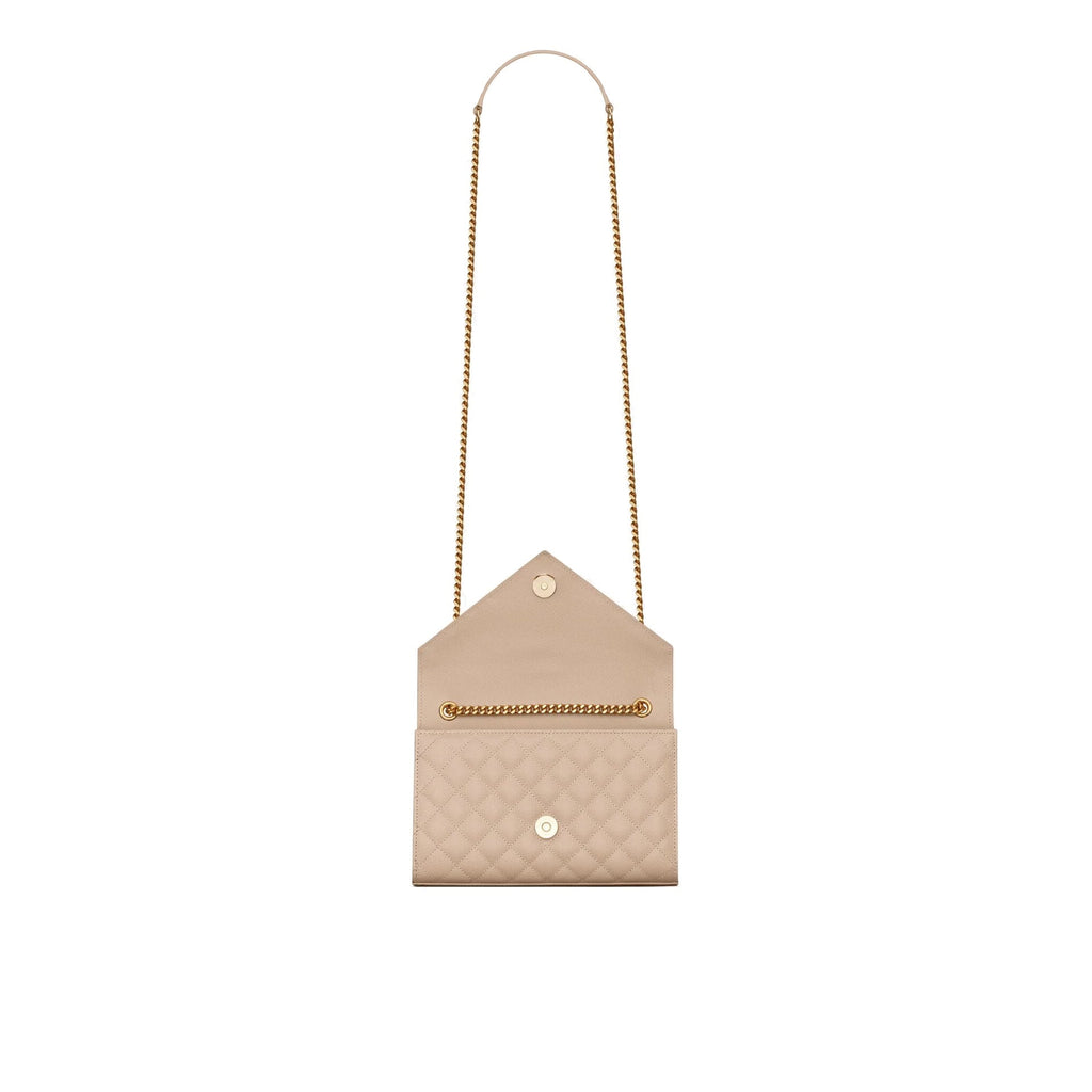 Saint Laurent - Sac Envelope Small - Femme - Beige