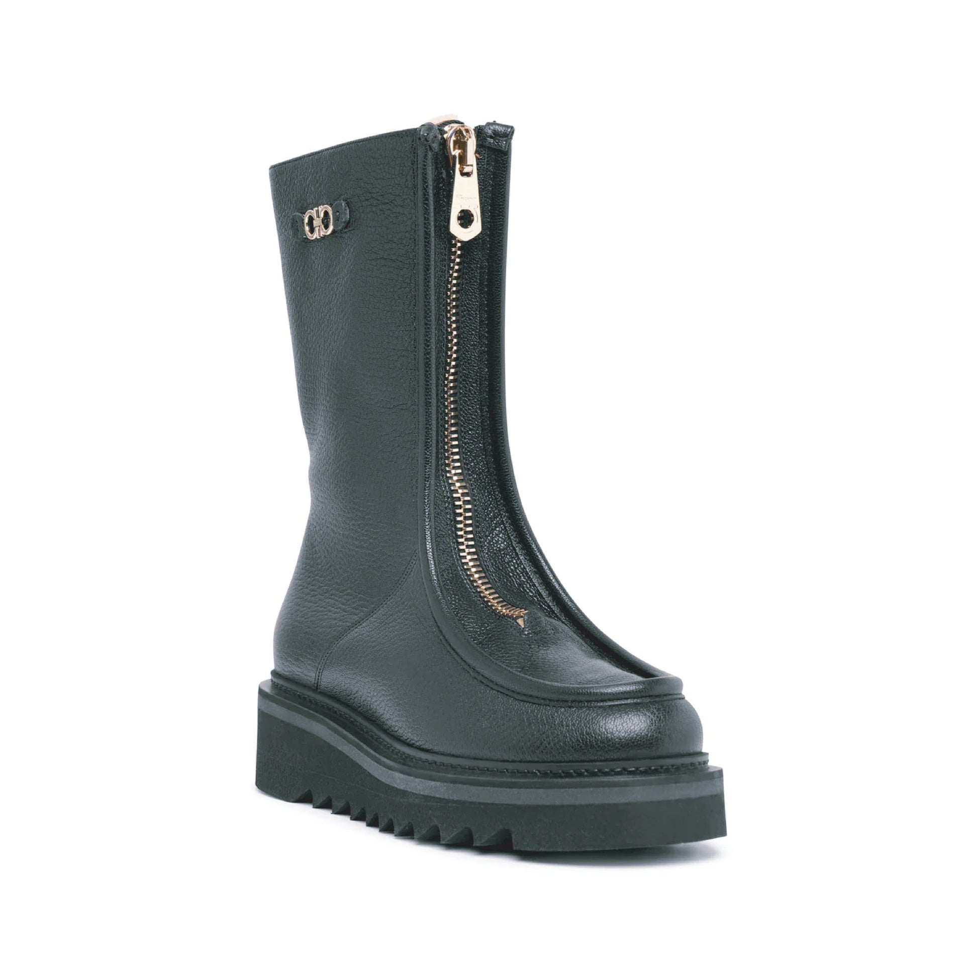 Bottes Salvatore Ferragamo Eurialo Leather - Black - Femme