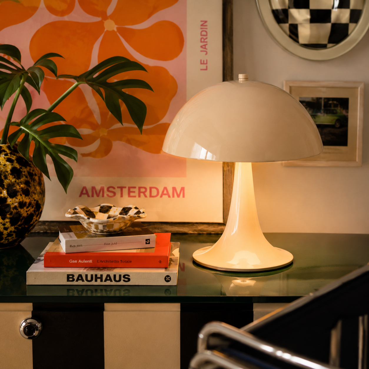 Lampe de Table Métal Vintage Palmer 28 cm "Beige"