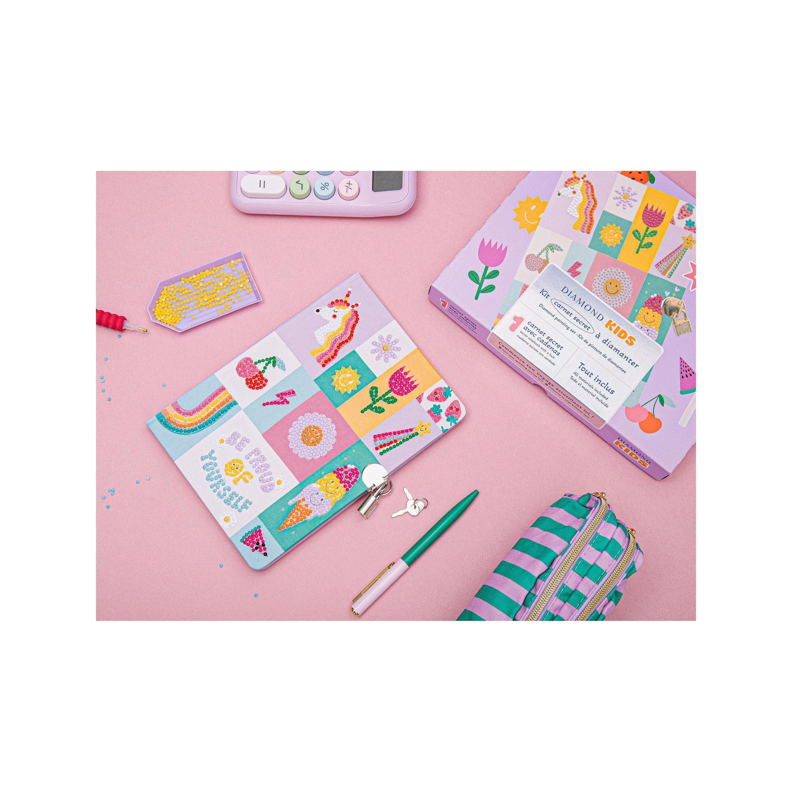 Kit Créatif Diamond Painting Kids - Carnet Secret