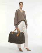 Sac De Voyage Dior Vintage En Toile Enduite Oblique