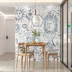Fresque Divin - Ligne Bleu Azurite