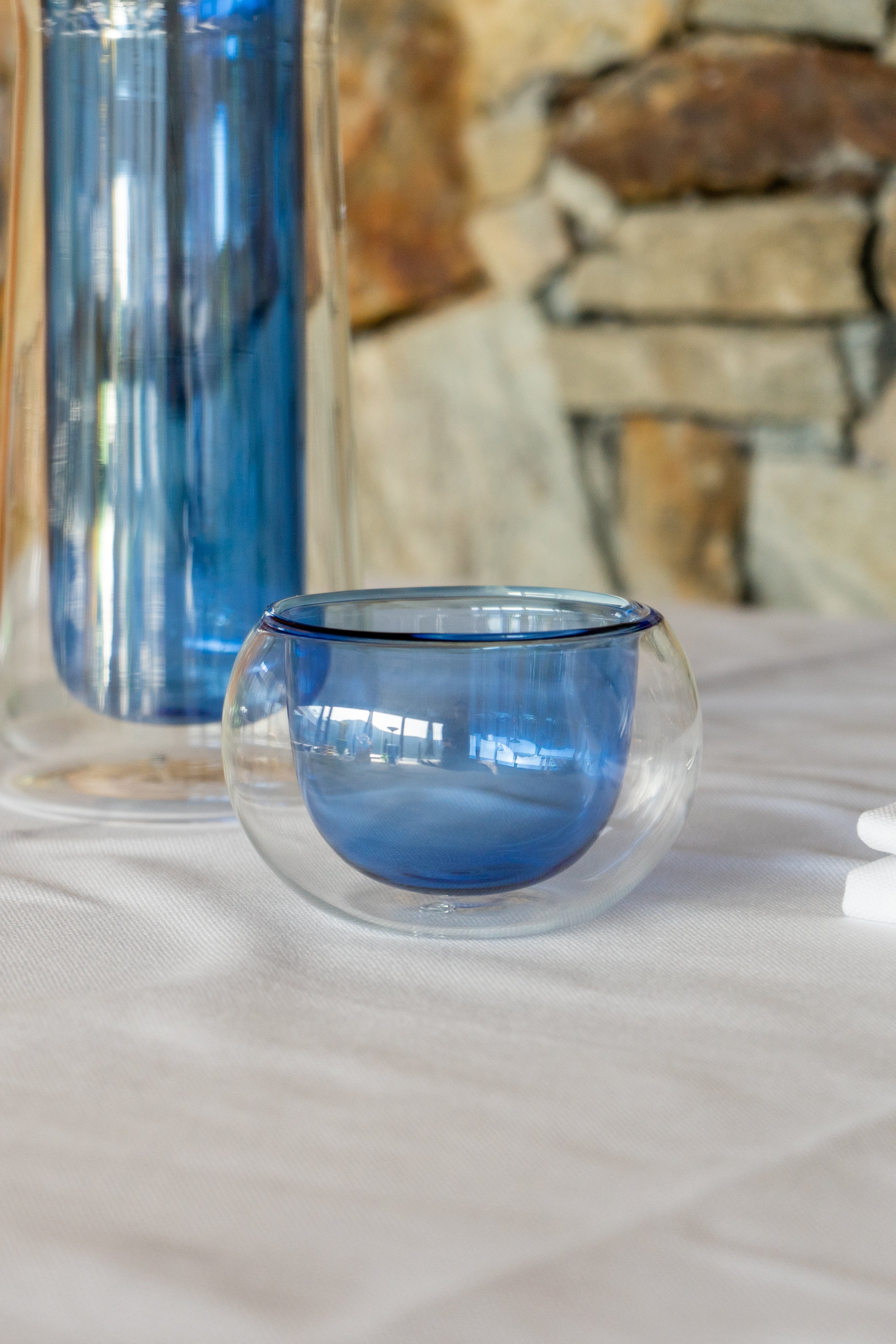 Monterey - Set De 2 Bols - Bleu - Verre Borosilicate - 180ml
