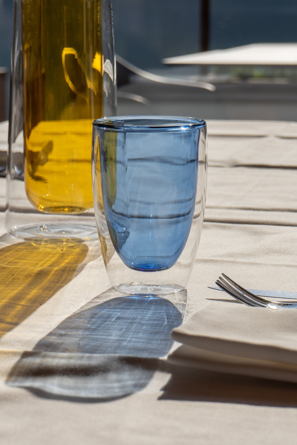 Monterey - Set De 2 Verres À Double Paroi - Bleu - Verre Borosilicate - 250ml
