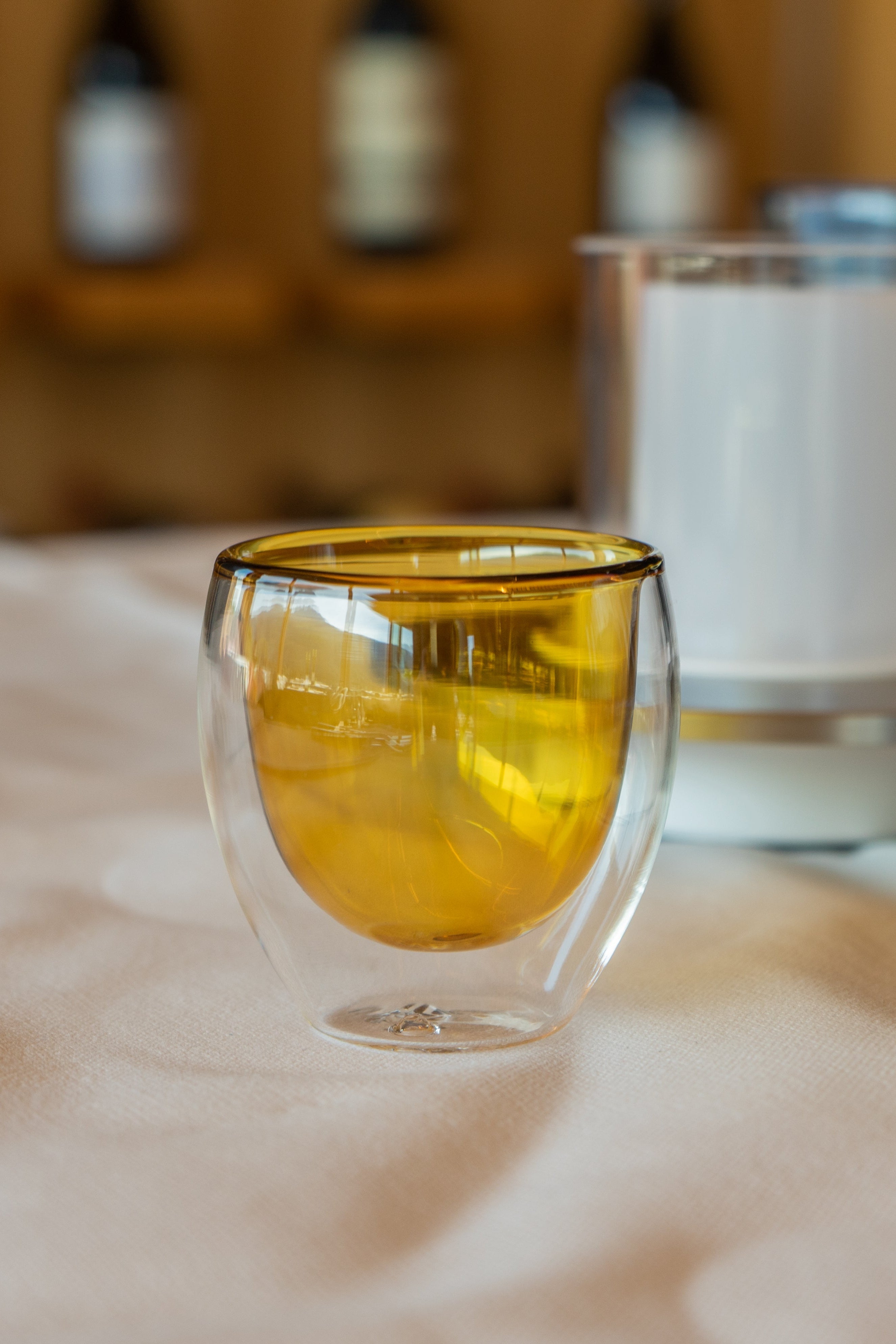 Monterey - Set De 2 Petits Verres À Double Paroi - Jaune - Verre Borosilicate - 100ml