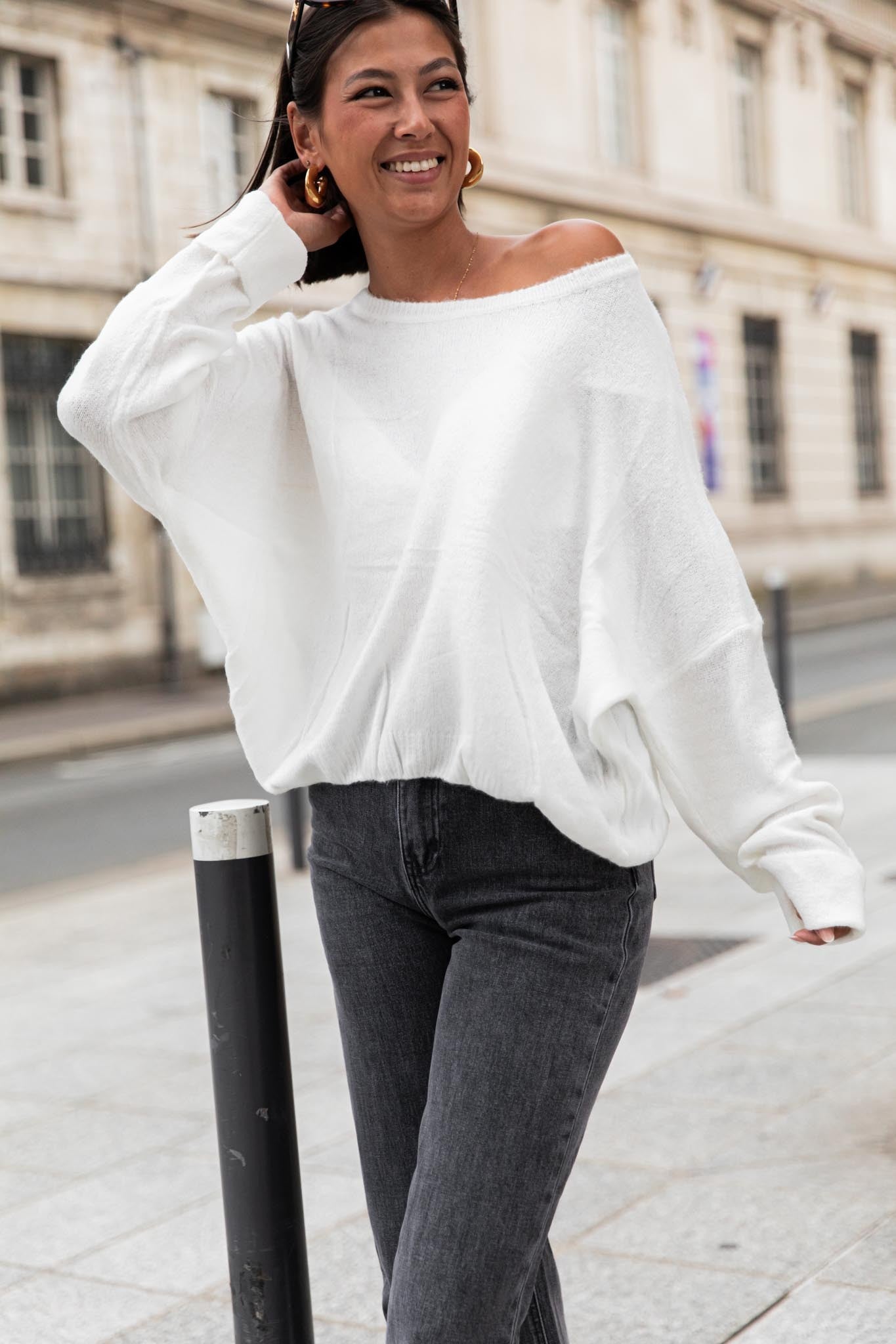 DOUCEUR Blanc - Pull Loose