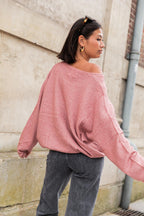 DOUCEUR Vieux Rose - Pull Loose