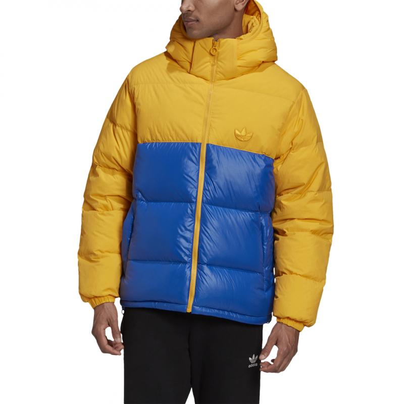 Doudoune Adidas Originals Down Regen Hooded Blocked Puffer - Bleu - Homme - Adidas - The Bradery