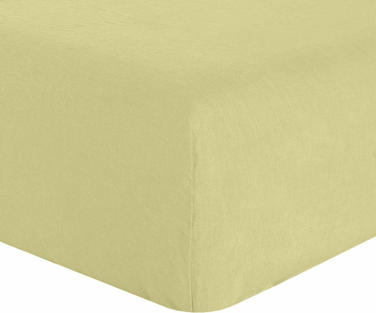 Drap Housse 100% Lin Lavé 160G Beurre - Baton Rouge - The Bradery