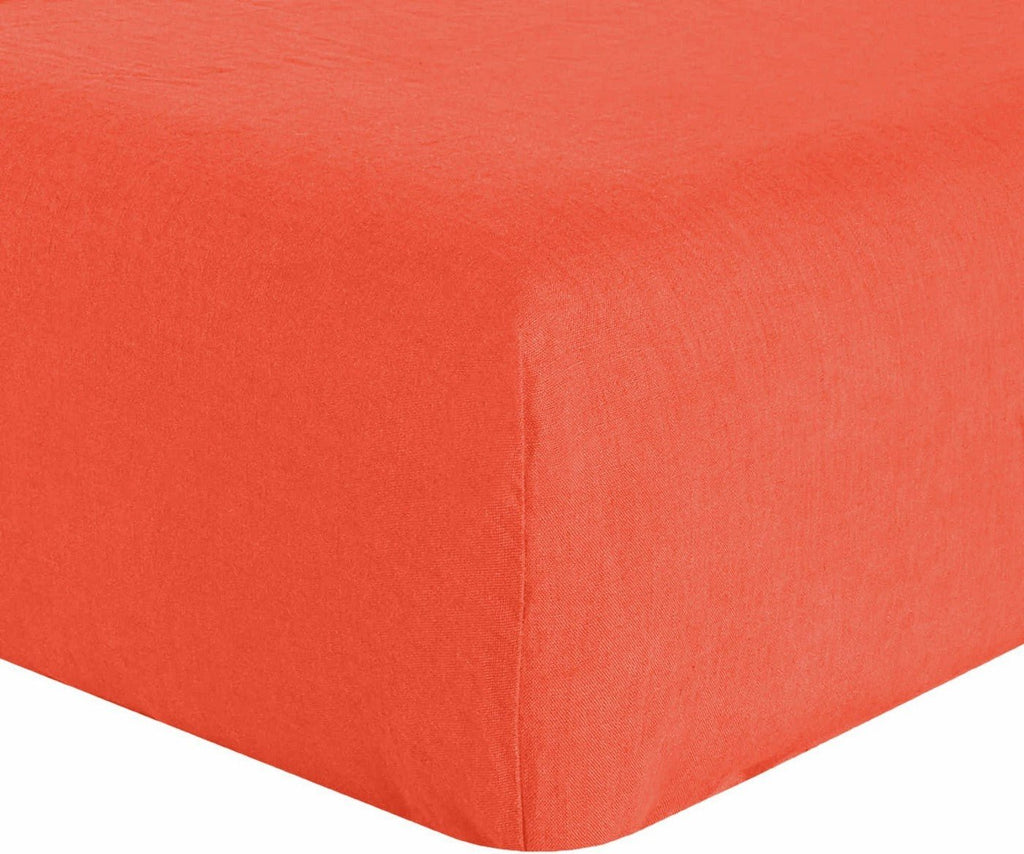 Drap Housse 100% Lin Lavé 160G Flamme - Baton Rouge - The Bradery