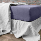 Drap Housse 100% Lin Lavé 160G Mineral - Baton Rouge - The Bradery