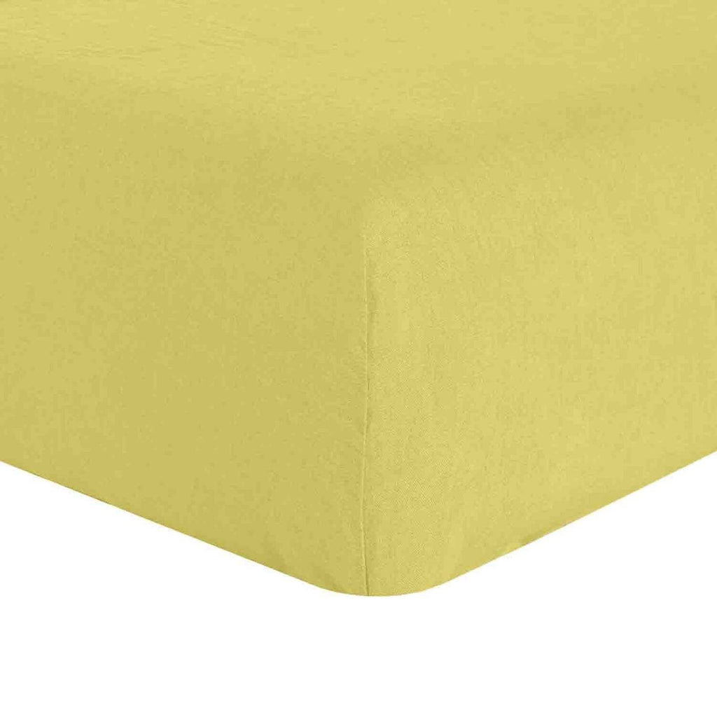 Drap Housse 100% Lin Lavé 160G Poire - Baton Rouge - The Bradery