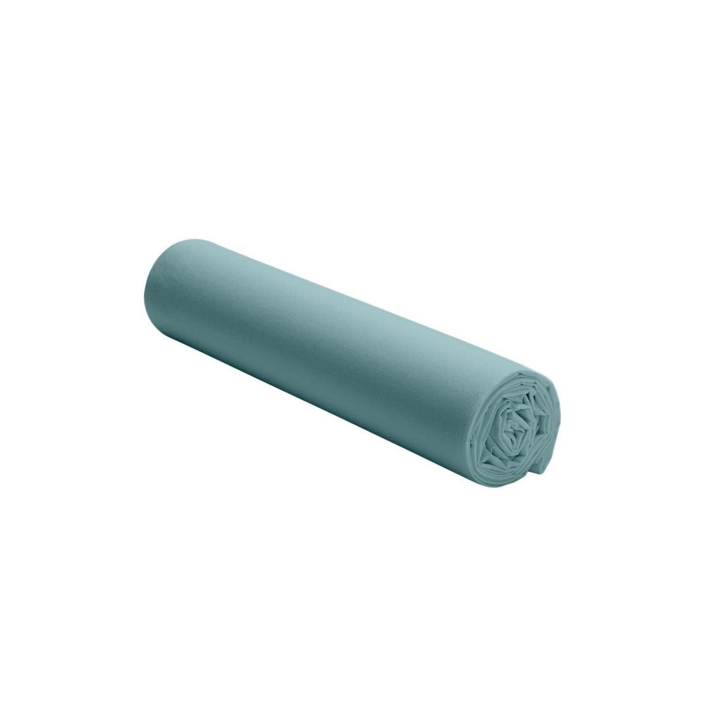 Drap Housse 100% Lin Lavé Bleu Stone - Baton Rouge - The Bradery