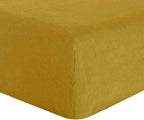 Drap Housse 100% Lin Lavé Jaune Curry - Baton Rouge - The Bradery