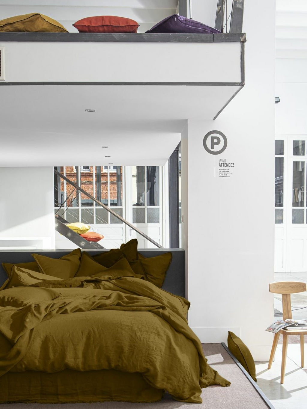 Drap Housse 100% Lin Lavé Moka - Baton Rouge - The Bradery