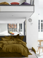 Drap Housse 100% Lin Lavé Moka - Baton Rouge - The Bradery