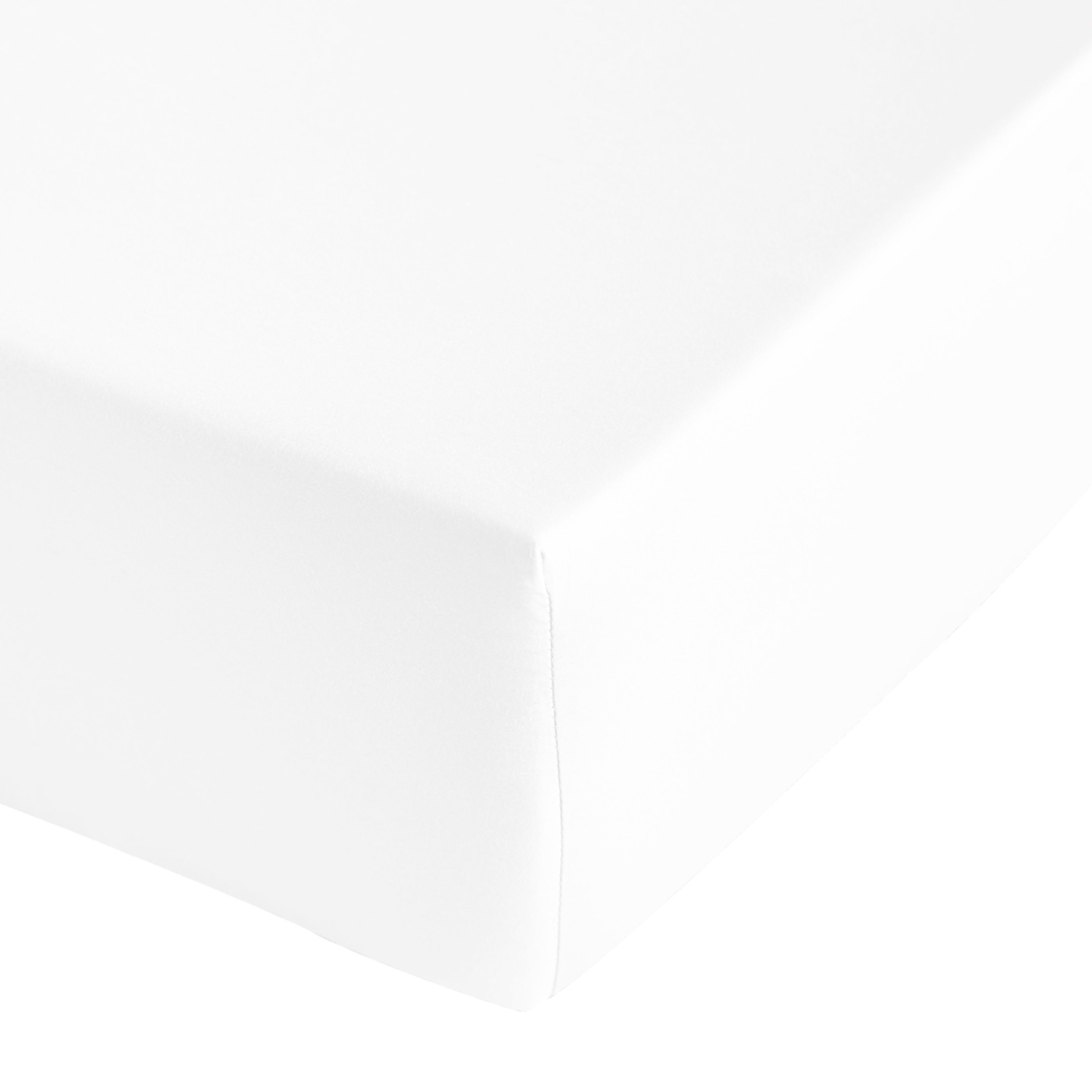 Drap Housse Alexane - 100% Satin De Coton - Blanc