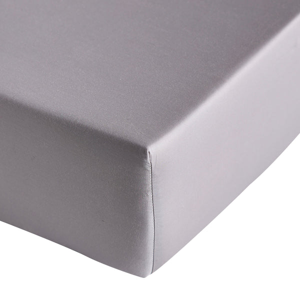 Drap Housse Alexane - 100% Satin De Coton - Gris