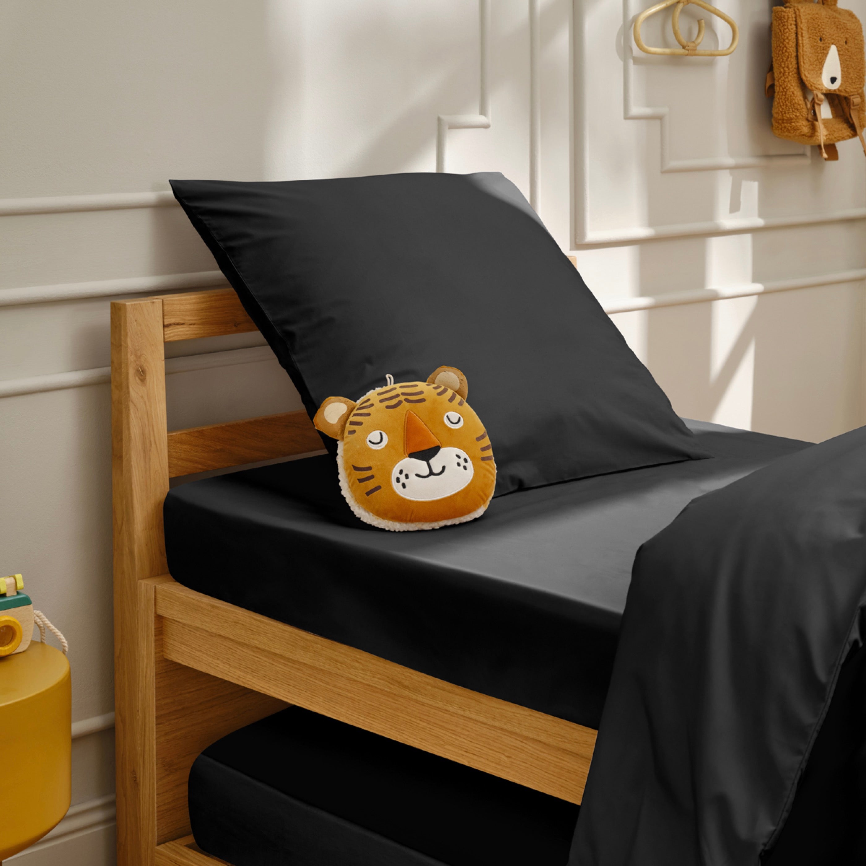 Drap Housse Amance - Percale De Coton - Noir