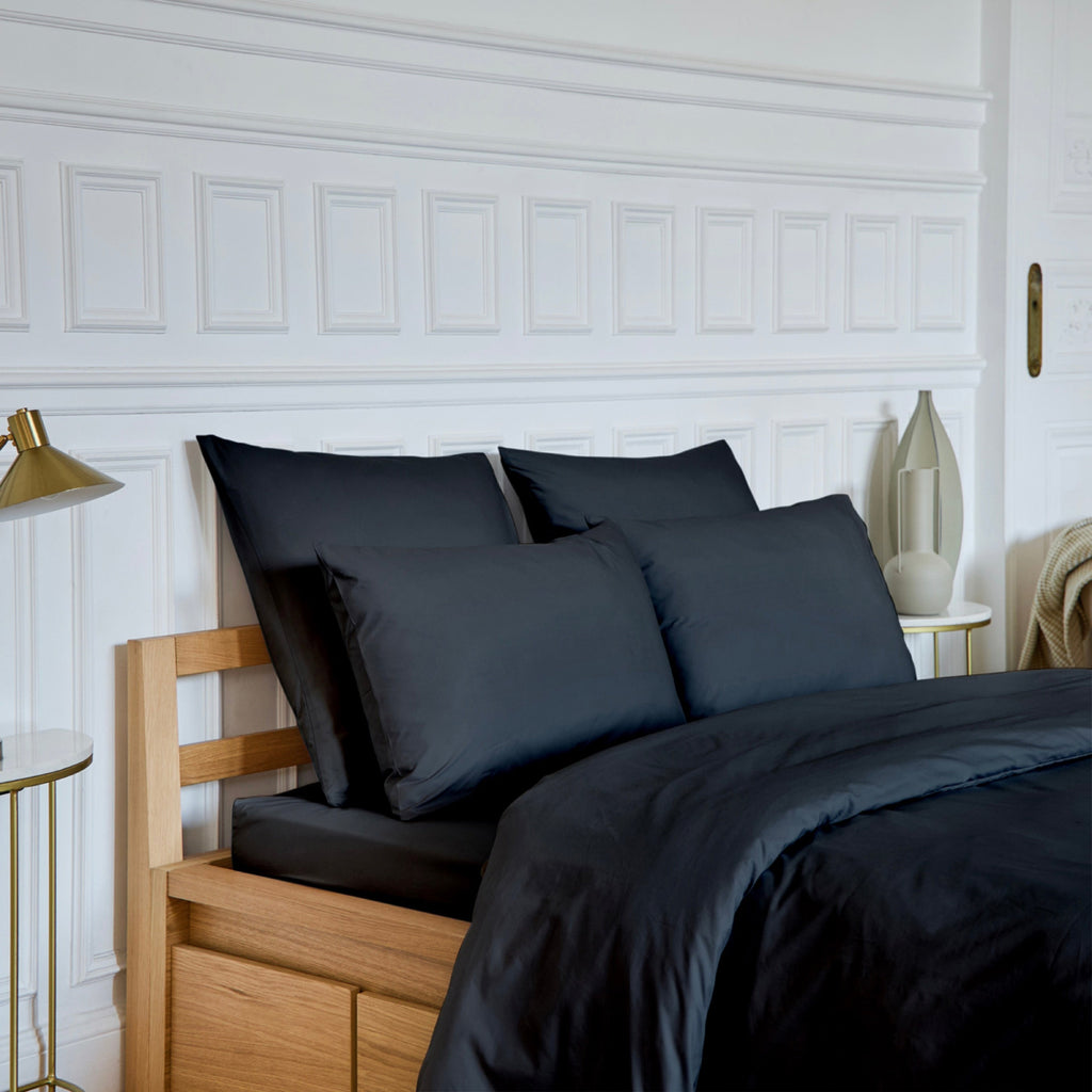 Drap Housse Amance - Percale De Coton - Noir