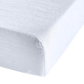 Drap Housse Brunelle - 100% Lin Lavé - Blanc