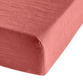 Drap Housse Brunelle - 100% Lin Lavé - Terracotta