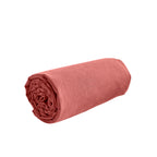 Drap Housse Brunelle - 100% Lin Lavé - Terracotta