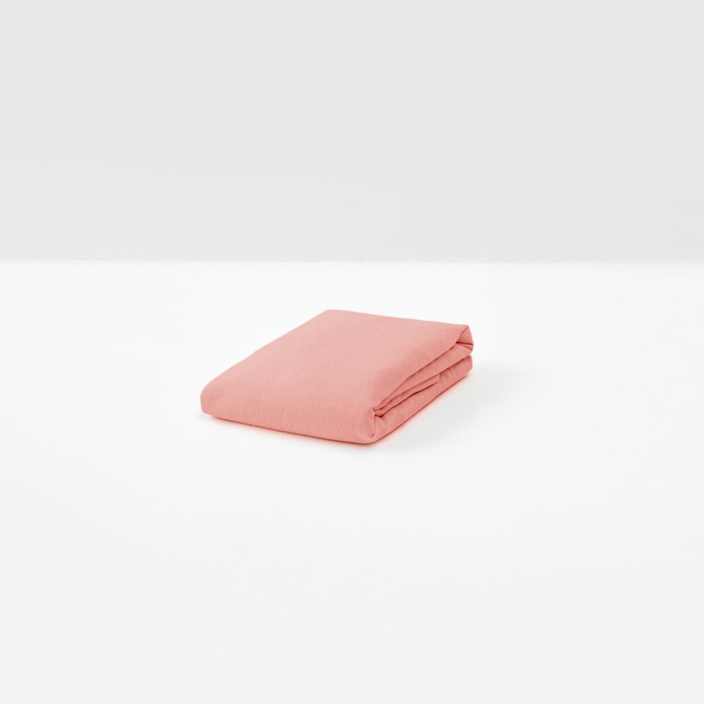 Drap Plat En Lin Lavé 190G/M² - Vieux Rose