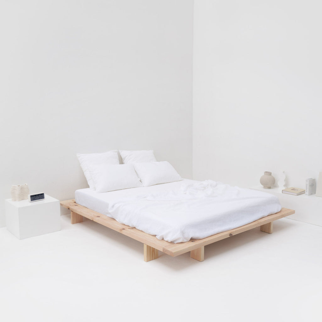 Drap Plat En Lin Lavé - Blanc - MOST - The Bradery