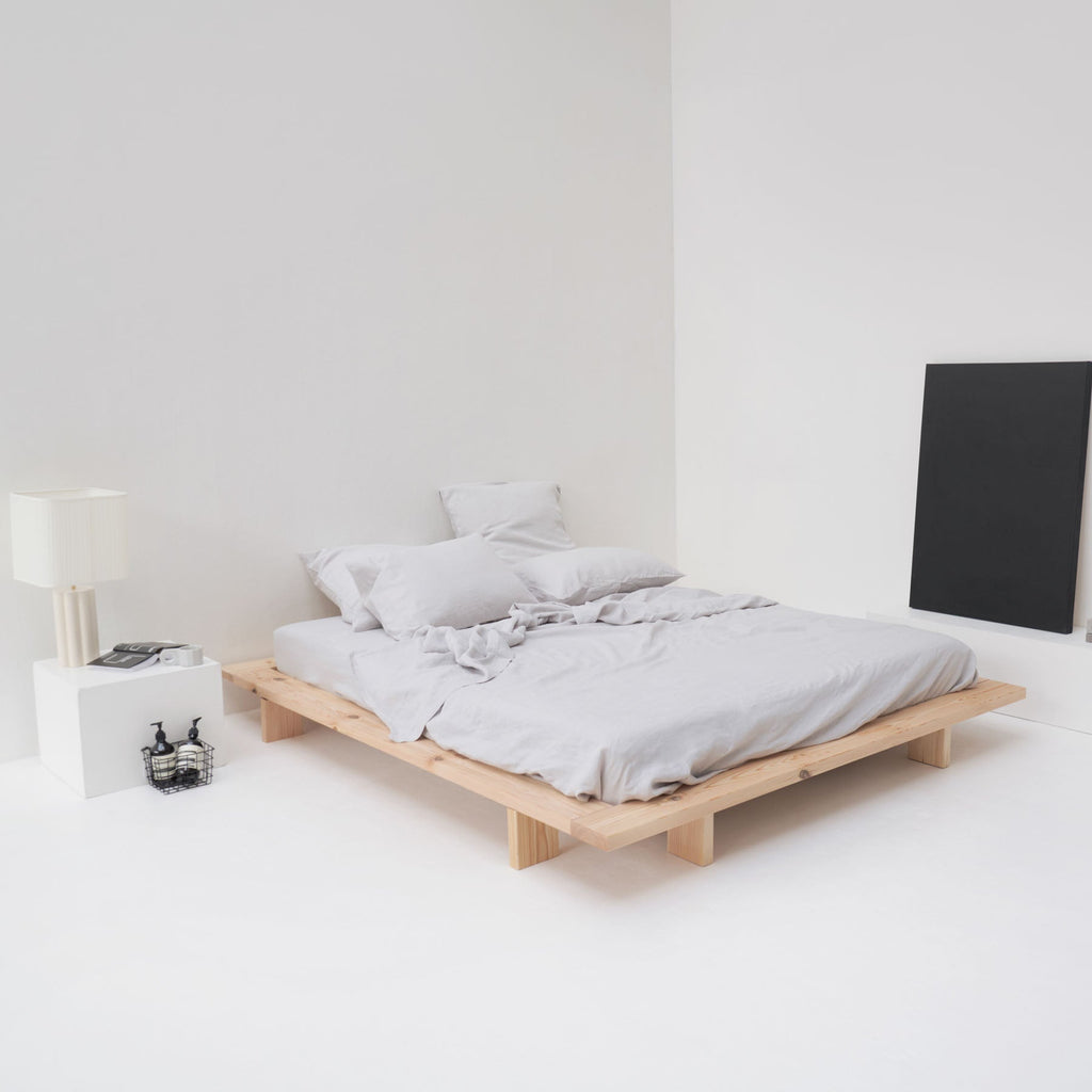 Drap Plat En Lin Lavé - Galet - MOST - The Bradery
