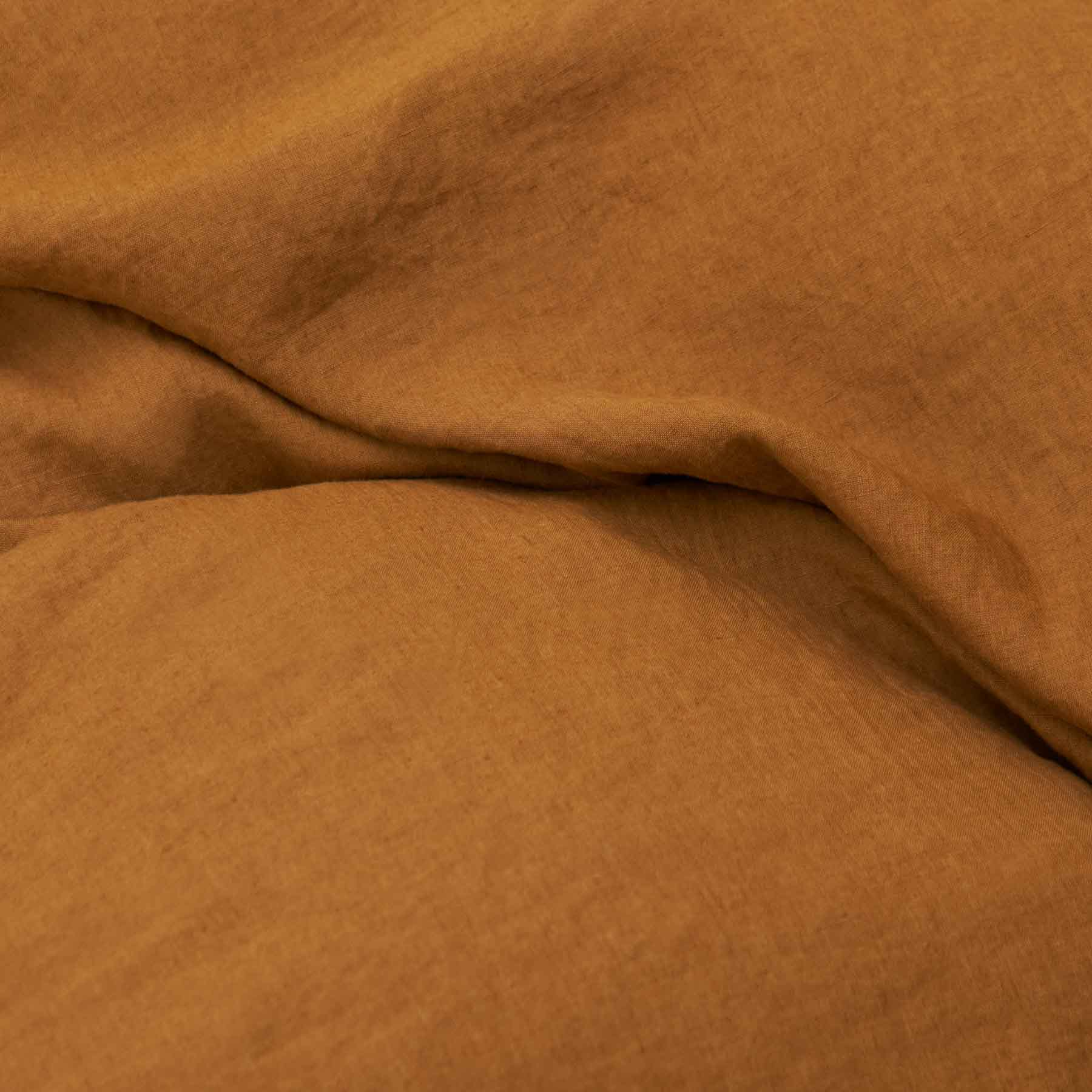 Drap Plat En Lin Lavé - Moka - MOST - The Bradery