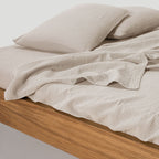 Drap Plat En Gaze De Coton 185G/M² - Beige Sable