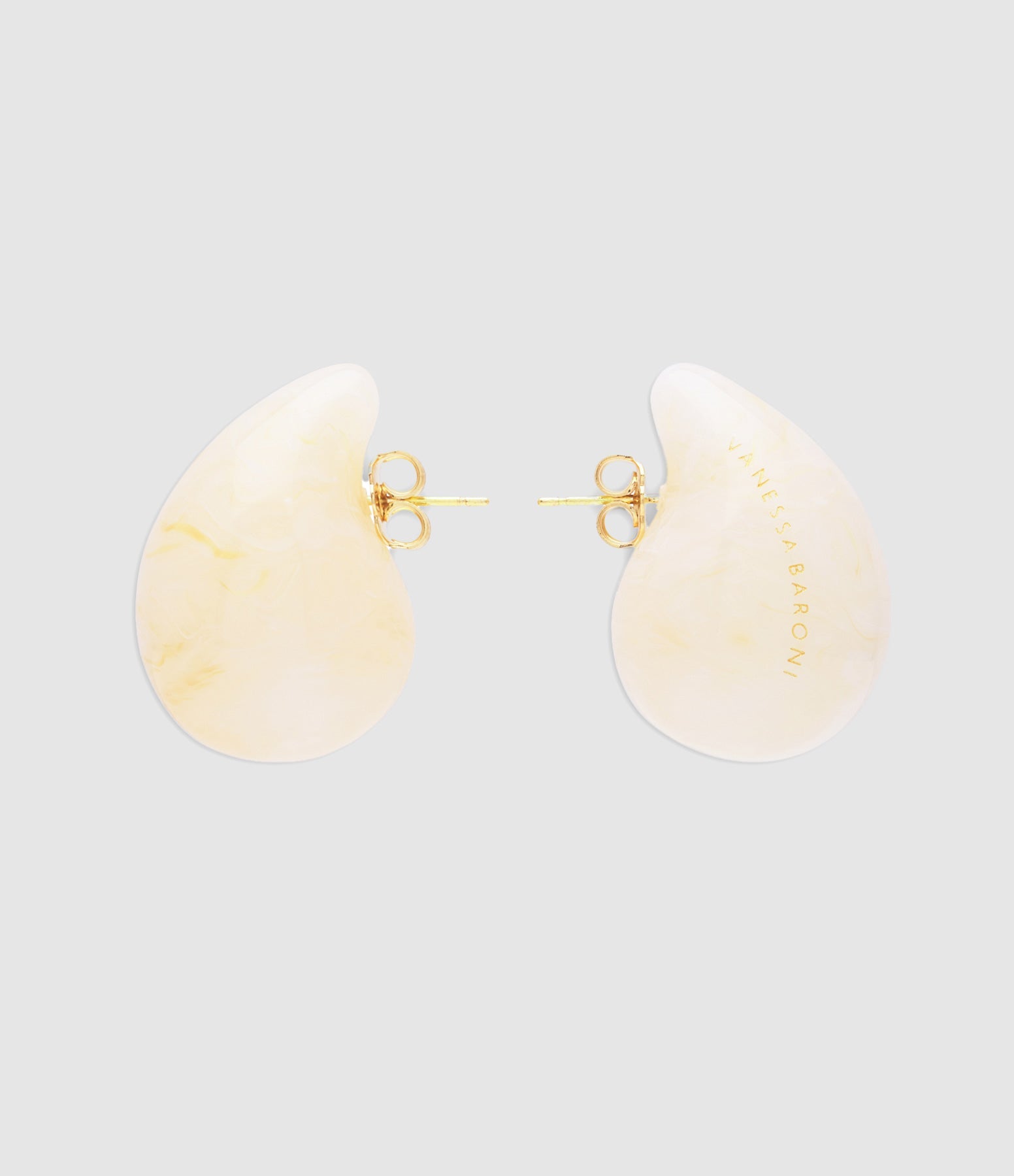 Vanessa Baroni - Boucles D'Oreilles Drop Pearl Marble - Femme