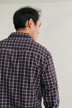 Chemise Dundalk - Marine & Marron - Homme