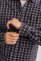 Chemise Dundalk - Marine & Marron - Homme