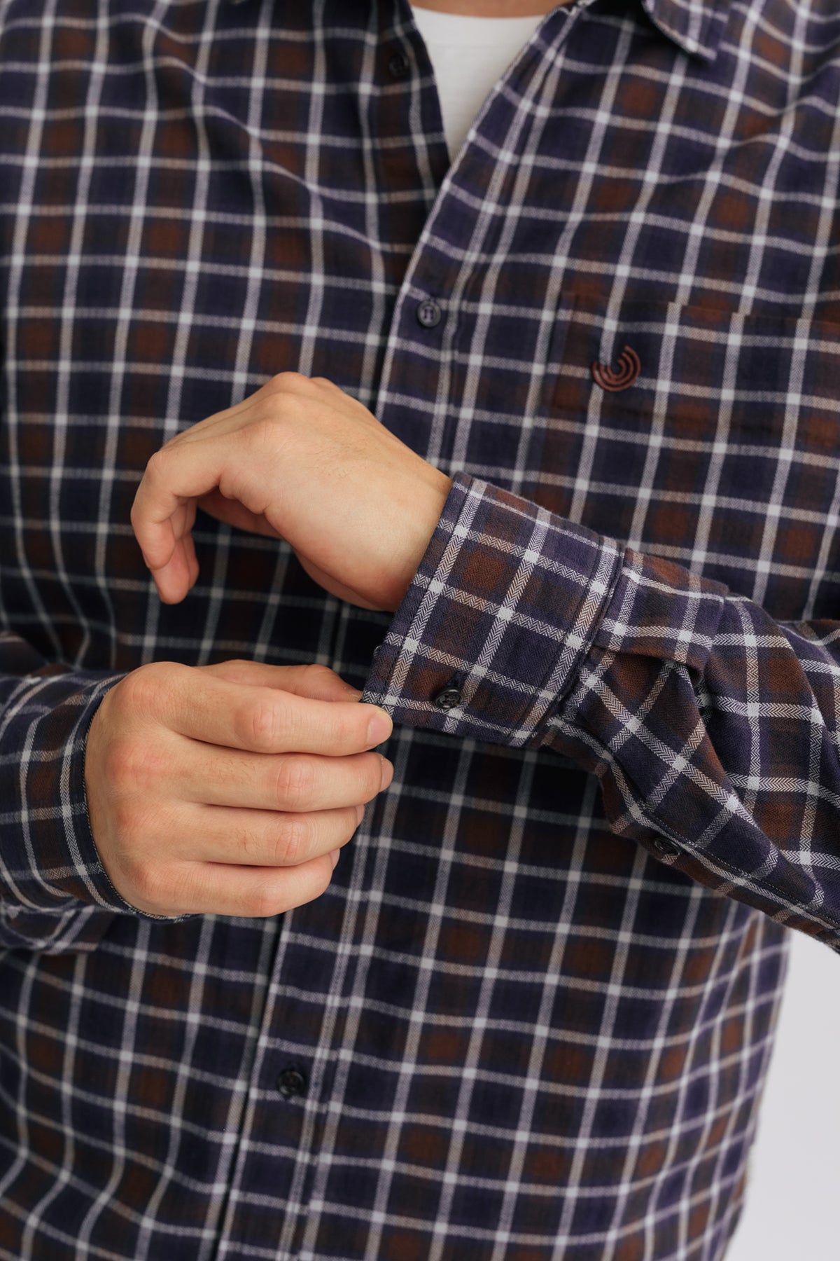 Chemise Dundalk - Marine & Marron - Homme