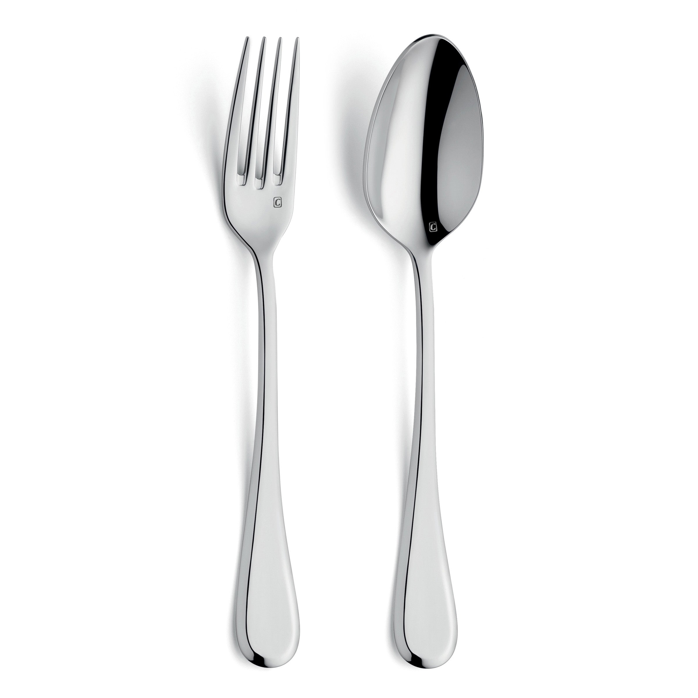 Dunes - Set 2 Couverts De Service - Acier Inoxydable - Inox