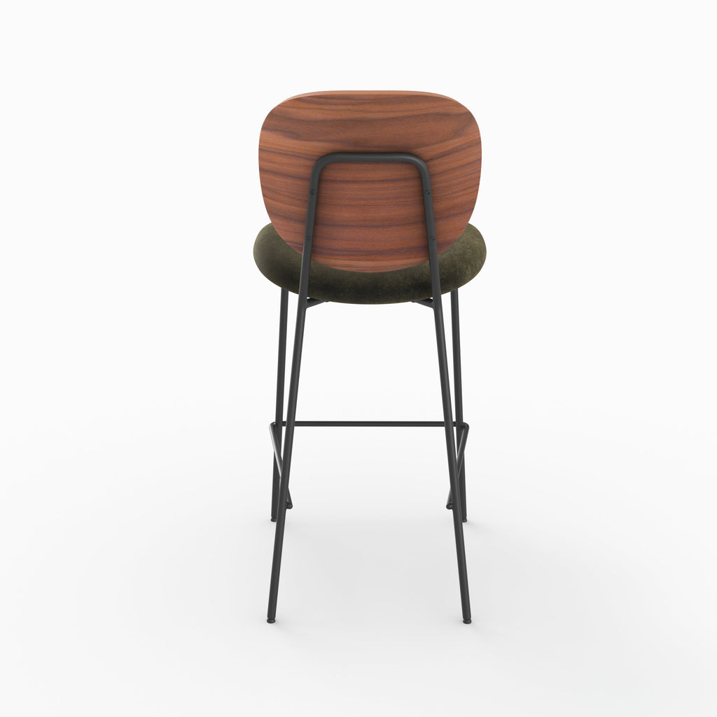 duo chaises ilot simone velours kaki 65 5cm