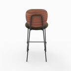 duo chaises ilot simone velours kaki 65 5cm