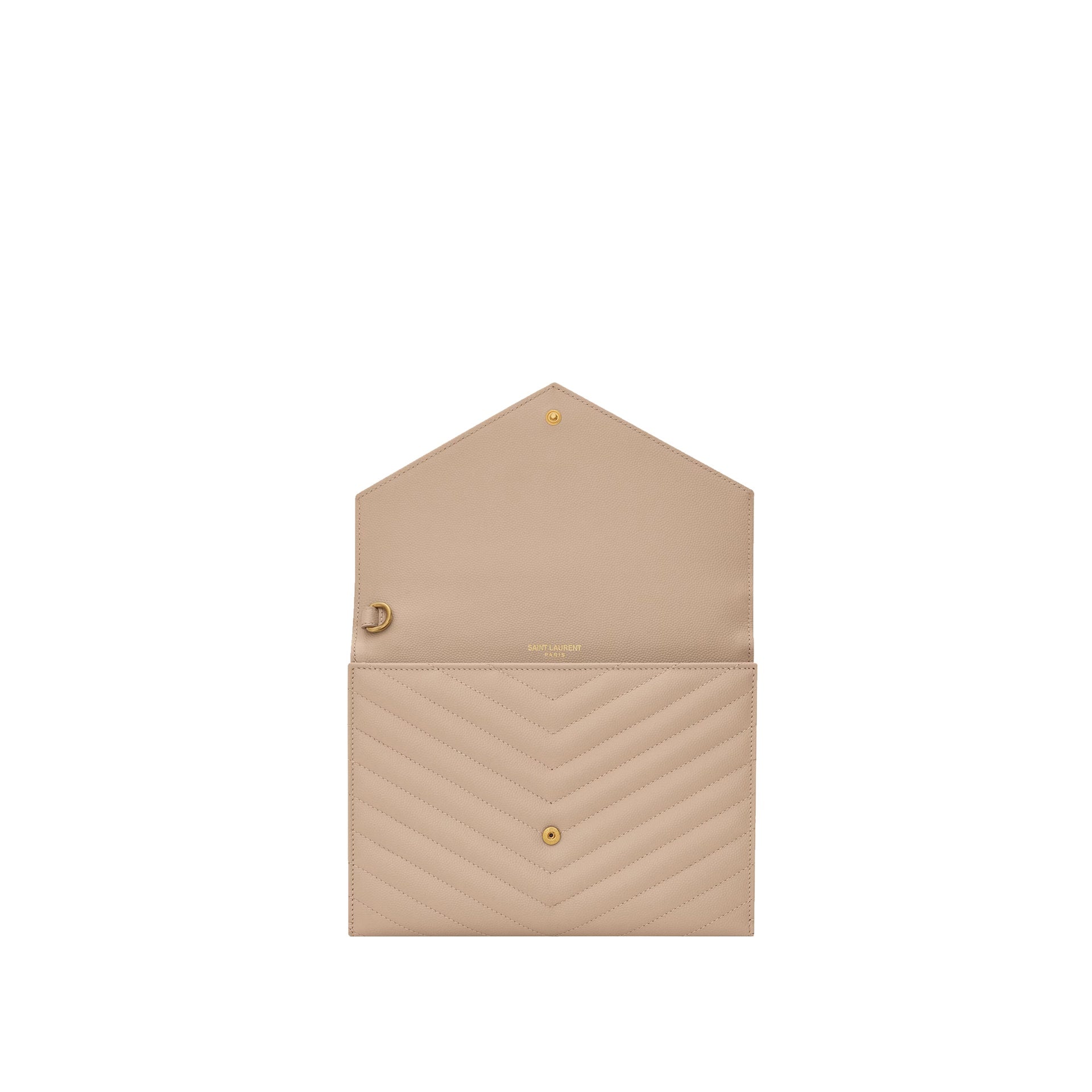 Saint Laurent - Sac Cassandre Matelassé Pouch - Femme - Beige