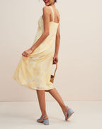 Robe Carlita - Vichy Fleuri Paille