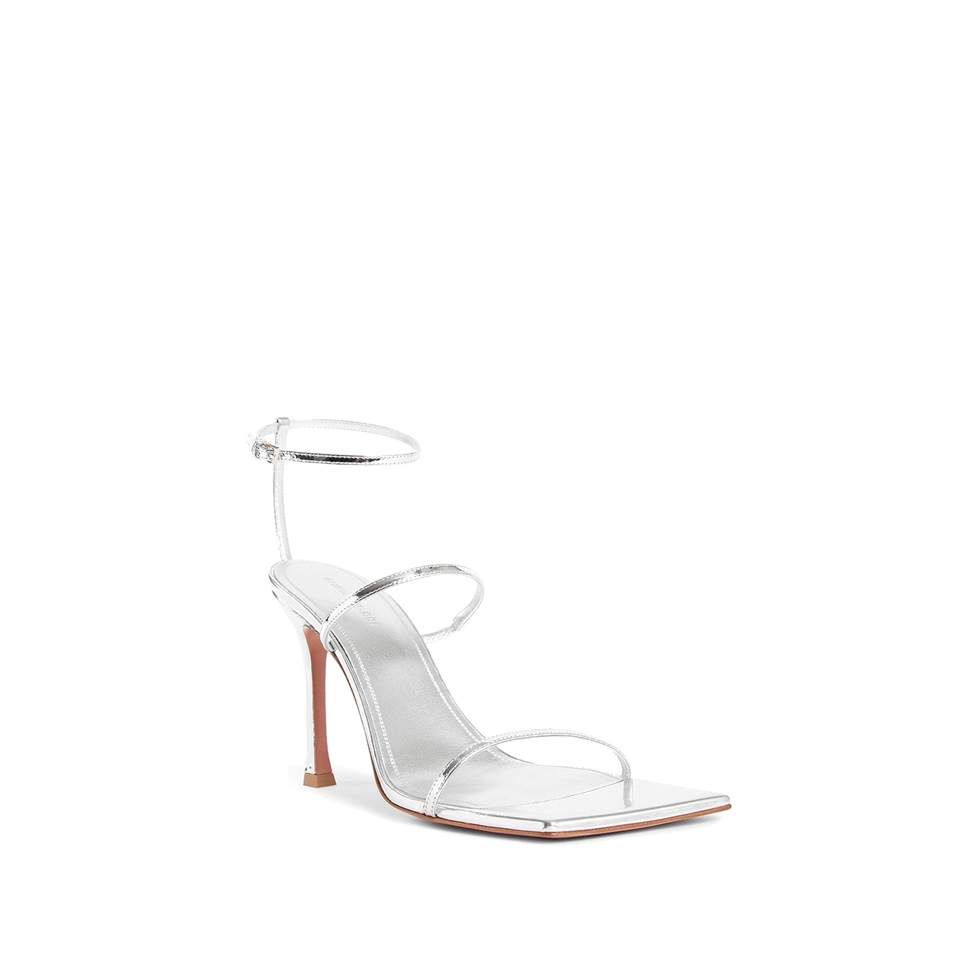 Sandales - Amina Muaddi Maya Leather - Silver