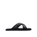 Jimmy Choo Palmo Leather Sandals - Black - Homme