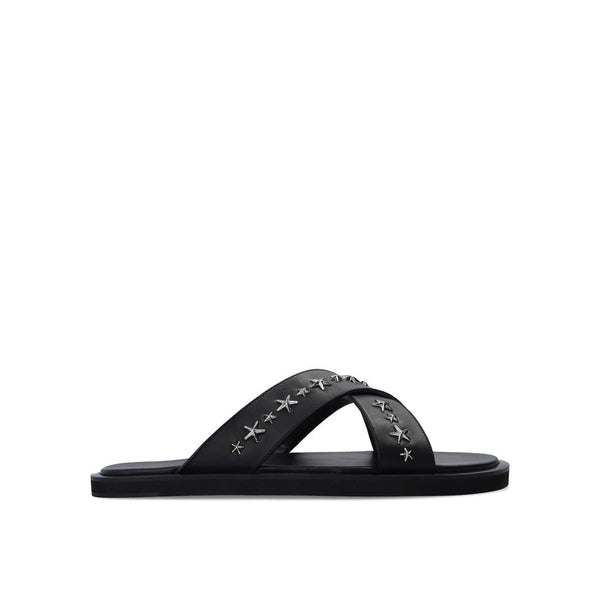 Jimmy Choo Palmo Leather Sandals - Black - Homme